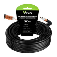 Anténny koaxiálny kábel Copper Gel CU Terrestrial 4K Full HD Black 30M VAYOX