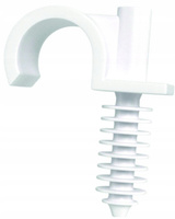 Montážny hák držiak Single RING-32 biely 50ks ECOLIGHT