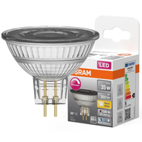 LED žiarovka MR16 reflektor GU5,3 5W = 35W 350lm 2700K teplá biela CRI90 12V 36° Stmievateľná SUPERSTAR Osram