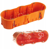 Elektrická trojskrinka PK60 3x68 hlboká pre sadrokartónové dosky Regips + skrutky PAWBOL