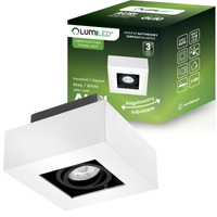 Povrchová montáž HALOGEN Movable SPOT GU10 Square White AURI LUMILED