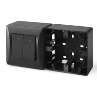 Povrchová elektrická skrinka čierna BINERA VIDEX