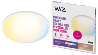 Plafond LED povrchová stropná lampa 22W 2450lm 2700-6500K TW 43cm biela okrúhla Smart SMART WiFi Bluetooth aplikácia Superslim WiZ