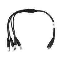 LED KONEKTOROVÁ ZÁSUVKA 2,1/5,5 mm - 4 x zásuvka 2,1/5,5 mm s káblom