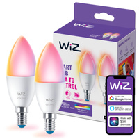 2x LED žiarovka E14 sviečka C37 4,9W = 40W 470lm 2200-6500K RGB + TW Smart SMART WiFi Bluetooth App WiZ