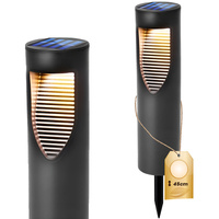 LED solárne záhradné svietidlo poháňané stojacou tyčou 45 cm 4000K IP54 so súmrakovým senzorom