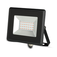 LED reflektor 20W 1700lm IP65 čierne svetlo červené SMD VT-4021-C V-TAC