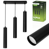 Stropné závesné svietidlo 29cm Reflektor 3x GU10 LED SOPLO Black LUMILED