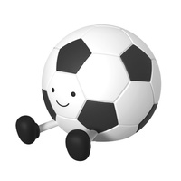 Dekoratívna LED lampa 2W 3000K, teplá biela biela čierna stmievateľná Futbal Sanico Goldlux