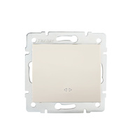Prepínač krížový konektor 10A štvorcový béžový LOGI Kanlux