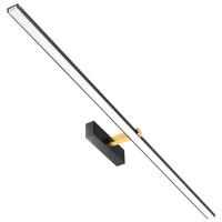 VENUS Kúpeľňové nástenné LED svietidlo nad zrkadlo 24W 1680lm čierno-zlaté 120cm