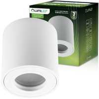 Stropné bodové svietidlo HALOGEN Tuba EGIO GU10 Round White LUMILED na povrchovú montáž