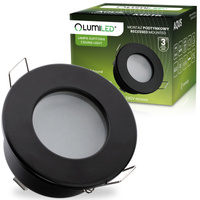 LED MR16 kruhové zapustené halogénové svietidlo čierne AQUS Lumiled