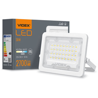 LED reflektor 30W 2700lm 5000K IP65 biely VIDEX LUCA