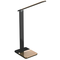 Stolná LED lampa 12W 600lm 2700-4000-6500K, teplá biela 120° Čierna zlatá Stmievateľná Prestige Sanico Goldlux