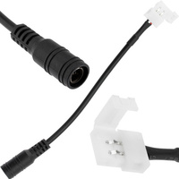 Napájací konektor DC 2,1 / 5,5 mm s 15 cm káblovou svorkou
