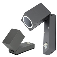 Záhradné vonkajšie nástenné svietidlo GU10 so snímačom pohybu IP44 Grey Quazar Kobi