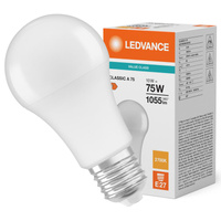 LED žiarovka E27 A60 10W = 75W 1055lm 2700K teplá biela 180° Ledvance