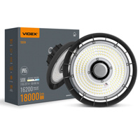 Svietidlo LED High-Bay 100W 16200lm 5000K neutrálna biela 90° IP65 IK07 mAh Pendant Black VIDEX