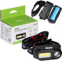 LED dobíjacia hlavová baterka XPE + COB VA0115 Vayox