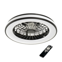 LED priemyselné svietidloventilátorom + diaľkové ovládanie 48W 2110lm RGB CCT 150° Povrchová montáž čierna PLAVE KANLUX