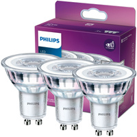 3x LED GU10 reflektor PAR16 4,6W = 50W 390lm 4000K, neutrálna biela 36° LED Classic Philips