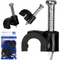 Káblový úchyt FLOP KLIP 7 mm čierny 100 ks PAWBOL