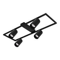 Luster Stropné svietidlo Dekoratívne 4x GU10 Black Masterled