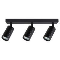 Bodové halogénové stropné svietidlo Tuba Reflector 3x GU10 Moving Black Glamour Masterled