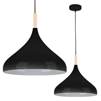 Stropné závesné svietidlo Masterled E27 Black Brown Miko