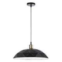 Masterled E27 čierna biela meď Dahlia stropné závesné svietidlo