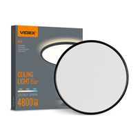 Záhradné svietidlo LED s povrchovou montážou 44W 4800lm 4000-6500K CCT 140° Round IP54 Black Videx