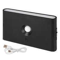 LED dobíjacia lampa 1W 170lm 3000/4000/6500K CCT 180° so senzorom pohybu Stmievateľná čierna Wolf Masterled