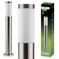 Vonkajšia záhradná lampa E27 INOX PIPE 65cm Lilium Lumiled