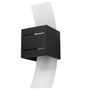 Nástenné svietidlo Nástenné svietidlo G9 Square Black Modern Loreto Sollux