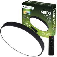 Plafond LED povrchová montáž MILEO 72W IP44 CCT biela okrúhla 50cm + LUMILED PILOT