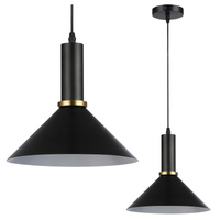 Masterled E27 Čierna biela meď Olena Stropné závesné svietidlo