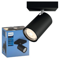 Nástenné svietidlo GU10 čierne Kosipo Philips