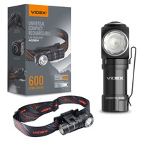 Nabíjateľná LED hlavová baterka 10W 600lm 4 režimy USB-C Vodotesné IP68 Videx