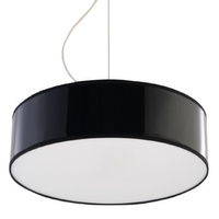 Stropné závesné svietidlo Plafond 2x E27 Round Black Minimalist Arena Sollux