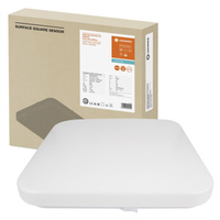 LED panel Stropné svietidlo 24W 2000lm 4000lm, neutrálna biela so súmrakovým senzorom pohybu Povrchová montáž Biela 33x33cm Povrch Ledvance