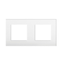 Horizontálny dvojitý rámik na povrchovú montáž pre zásuvku biely OFFICE Kanlux