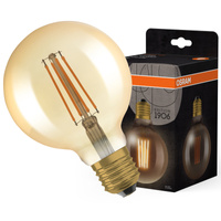 Dekoratívna LED žiarovka G95 Sphere E27 6,5W = 55W 725lm 2400K teplá biela 300° Dimmable Vintage 1906 Osram
