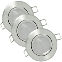 3x Sanico Goldlux 3,5 W 250 lm 3000K, teplá biela strieborná SUN OLAL bodové svietidlo