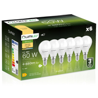 Sada 6x LED žiarovka E14 P40 8W = 60W 806lm 4000K Neutral 180° LUMILED