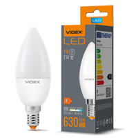 LED žiarovka E14 C37 sviečka 7W = 50W 630lm 4000K neutrálna biela 220° Videx