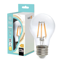 LED žiarovka E27 guľka 10W 1200lm 3000K teplá biela 360° Filament Line Kobi