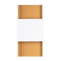 Nástenné svietidlo Nástenné svietidlo 2x G9 Rectangular Gold BIała Modern Durlin Sollux