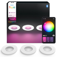 3x zapustené svietidlo LED Hermetic IP44 Kúpeľňové svietidlo 4,2 W 400 lm IP44 Biela a farebná Ambiance RGB + TW White Smart SMART Zigbee Bluetooth Xamento Philips HUE