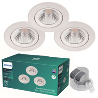3x LED dióda na zapustenie 5,5 W 350 lm 2700K White Sparkle Philips